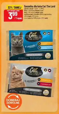 Polomarket Saszetka dla kota Cat The Lord kawałki w galaretce 4-pak oferta
