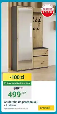ERLI Garderoba do przedpokoju z lustrem oferta