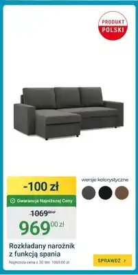 ERLI Rozkładany narożnik z funkcją spania oferta