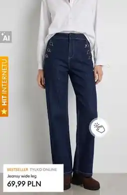 Sinsay Jeansy wide leg oferta