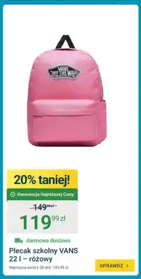 ERLI Plecak szkolny VANS 22 l różowy oferta