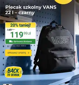 ERLI Plecak szkolny VANS 22 l czarny oferta