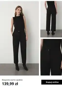 Greenpoint Klasyczne czarne spodnie Greenpoint oferta