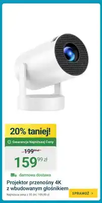 ERLI Projektor przenośny 4K z wbudowanym głośnikiem oferta