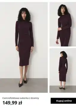 Greenpoint Sukienka z dzianiny ciemnofioletowa Greenpoint oferta