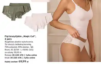 Figi brazylijskie Magic Cut różowe 2-pak Tchibo