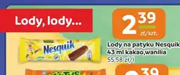 Społem Częstochowa Lody na patyku Nesquik kakao oferta