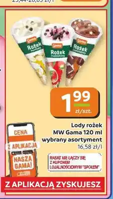 Społem Częstochowa Lody rożek MW Gama oferta