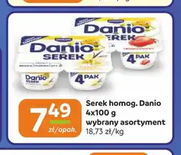 Społem Częstochowa Serek homogenizowany Danio 4-pak oferta