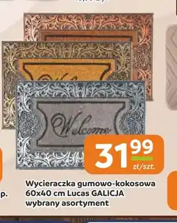 Społem Częstochowa Wycieraczka gumowo-kokosowa 60x40 cm Lucas Galicja oferta