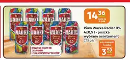 Społem Częstochowa Piwo bezalkoholowe Warka Radler 4-pak oferta