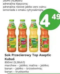 Limonka Sok przecierowy Kubuś Top Aseptic banan-truskawka oferta