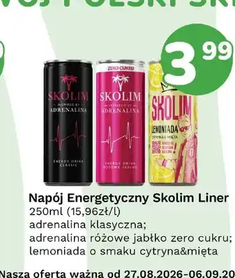 Lemoniada Skolim Liner o smaku cytryna i mięta