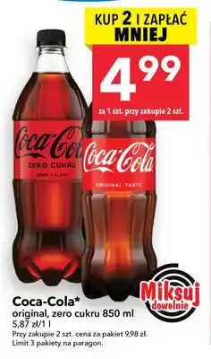 Napój gazowany Coca-Cola zero cukru