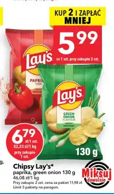Lewiatan Chipsy Lay's paprika oferta