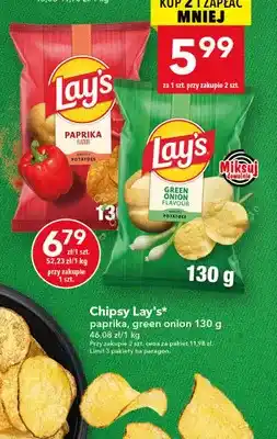 Lewiatan Chipsy Lay's green onion oferta