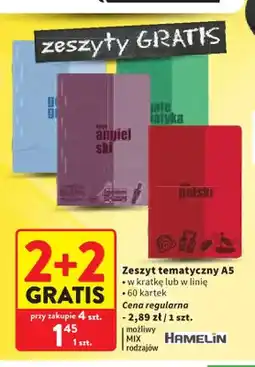 Intermarche Zeszyt tematyczny A5 w kratkę 60 kartek Hamelin oferta