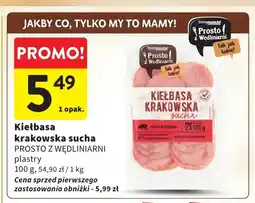 Intermarche Kiełbasa krakowska sucha Prosto z Wędliniarni plastry oferta