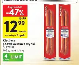 Intermarche Kiełbasa podwawelska z szynki Olewnik oferta