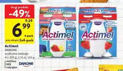 Intermarche Jogurt pitny Actimel Danone truskawkowy 4-pak oferta