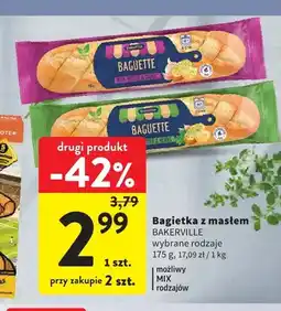 Intermarche Bagietka z masłem Bakerville oferta