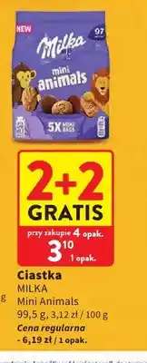 Intermarche Ciastka Milka Mini Animals oferta