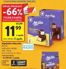 Intermarche Alpejskie Mleczko Milka o smaku waniliowym oferta
