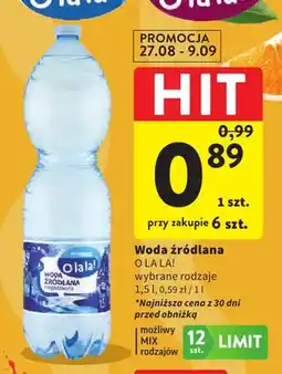 Intermarche Woda źródlana O La La! oferta