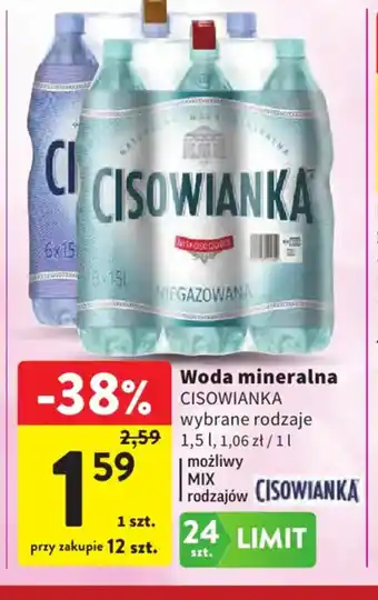 Woda mineralna niegazowana Cisowianka