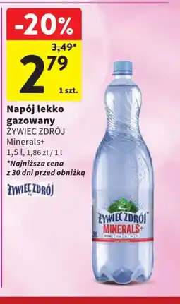 Intermarche Napój lekko gazowany Żywiec Zdrój Minerals+ oferta