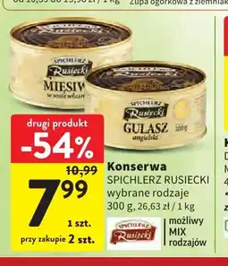 Intermarche Konserwa mięsiwo w sosie własnym Spichlerz Rusiecki oferta
