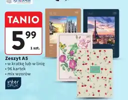 Intermarche Zeszyt A5 96 kartek w kratkę Interdruk oferta