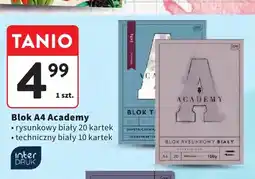 Intermarche Blok rysunkowy biały A4 20 kartek Academy Interdruk oferta