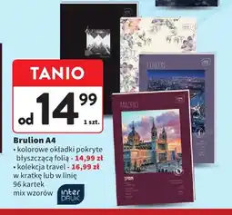 Intermarche Brulion A4 okładki pokryte błyszczącą folią 96 kartek w kratkę Interdruk oferta