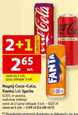 Auchan Napój Coca-Cola, Fanta lub Sprite oferta