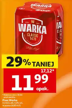Auchan Piwo Warka oferta