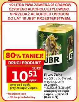 Auchan Piwo Żubr oferta