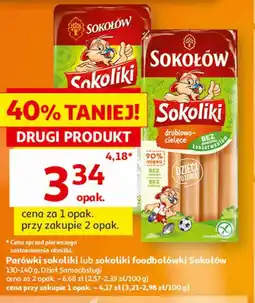 Auchan Parówki Sokoliki lub Sokoliki foodbolówki Sokołów oferta