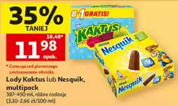 Auchan Lody Kaktus lub Nesquik multipack oferta