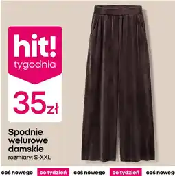Pepco Spodnie welurowe damskie oferta