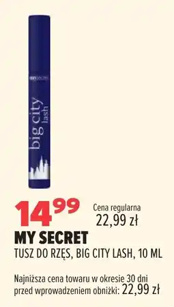 Drogerie Natura MY SECRET TUSZ DO RZĘS, BIG CITY LASH oferta
