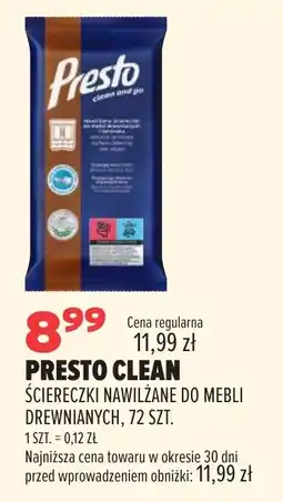 Drogerie Natura Presto Clean Ścierczki Nawilżane do Mebli Drewnianych oferta