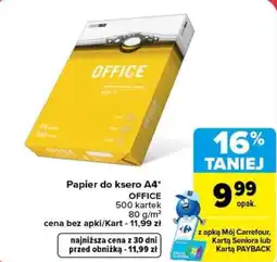 Carrefour Papier do ksero A4 OFFICE oferta
