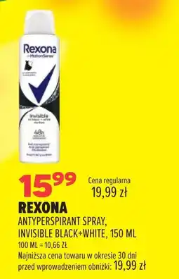 Drogerie Natura Rexona Antyperspirant Spray, Invisible Black+White oferta