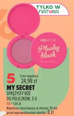 Drogerie Natura My Secret Sprężysty Róż do policzków oferta