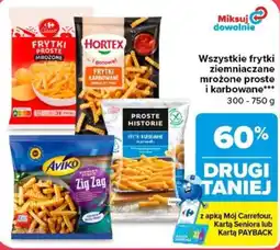 Carrefour Frytki ziemniaczane mrożone proste i karbowane oferta