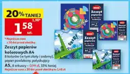 Auchan Zeszyt papierów kolorowych A4 oferta