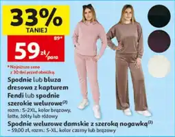 Auchan Spodnie lub bluza dresowa z kapturem Fendi lub spodnie szerokie welurowe oferta