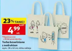 Auchan Torba bawełniana z nadrukiem oferta