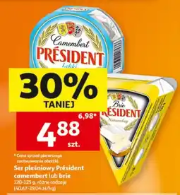 Auchan Ser pleśniowy Président camembert lub brie oferta